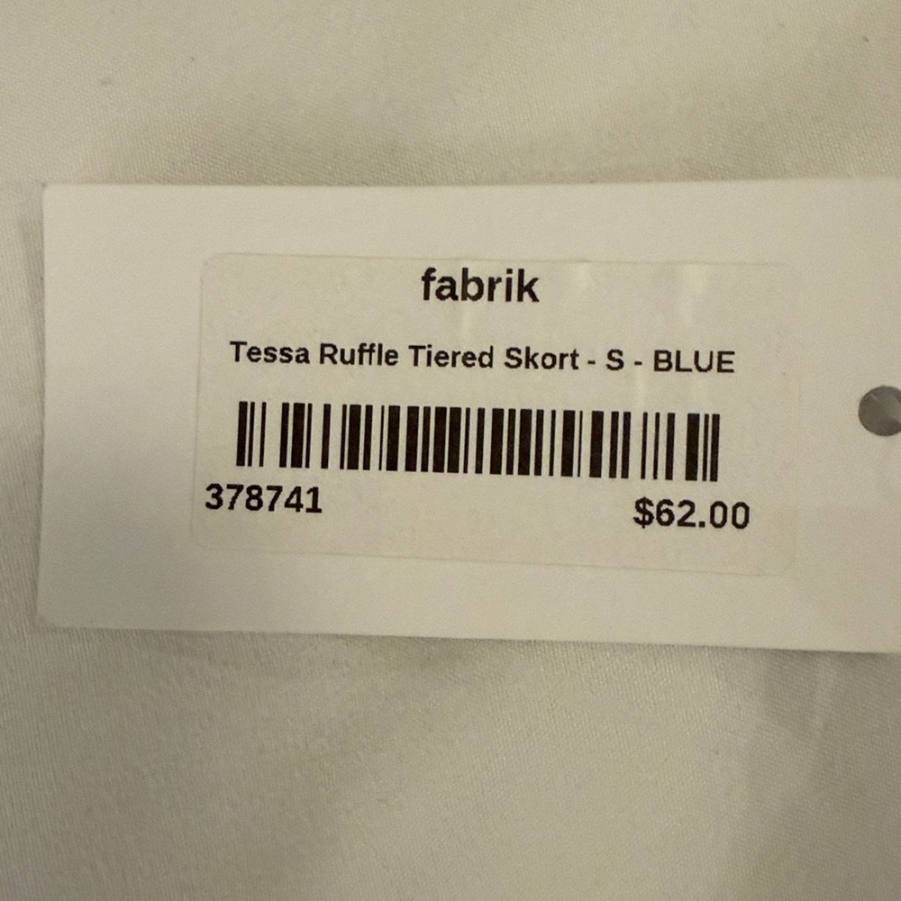 Blue Ruffled Mini Skort - Picture 5 of 5